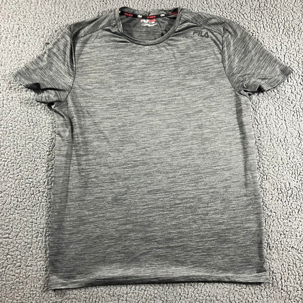 Fila Sport Live In Motion T-Shirt Mens Large Heather Gray Performance Tee